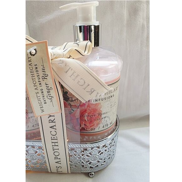 Wrights Apothecary 2 Piece Ginger Rose Lotion & Hand Soap Set Gift Set - Picture 3 of 12
